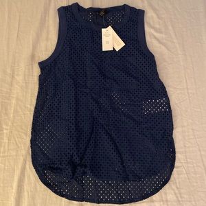 Banana Republic Eyelet Pocket Tank- Basic blue